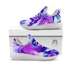 Holographic Purple Print Pattern White Athletic Shoes-grizzshop