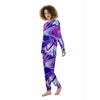 Holographic Purple Print Pattern Women's Pajamas-grizzshop