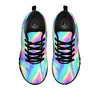 Holographic Rainbow Print Pattern Black Sneaker-grizzshop