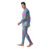 Holographic Rainbow Print Pattern Men's Pajamas-grizzshop