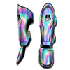 Holographic Rainbow Print Pattern Muay Thai Shin Guards-grizzshop