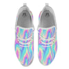 Holographic Rainbow Print Pattern White Athletic Shoes-grizzshop