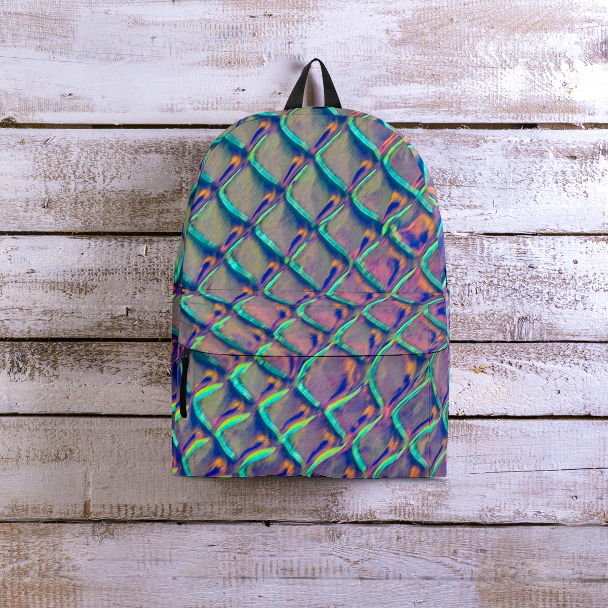 Holographic Snakeskin Print Backpack-grizzshop