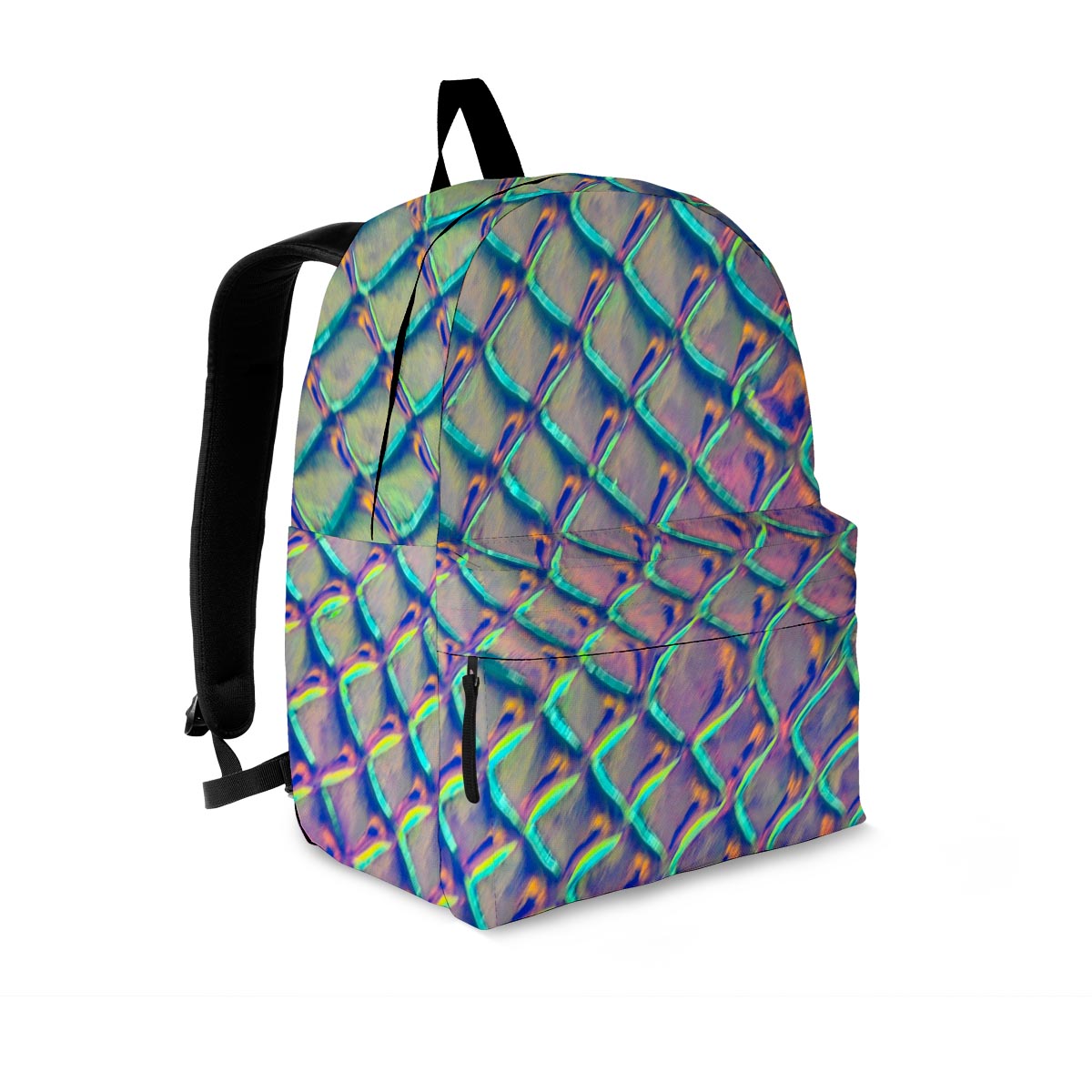 Holographic Snakeskin Print Backpack-grizzshop