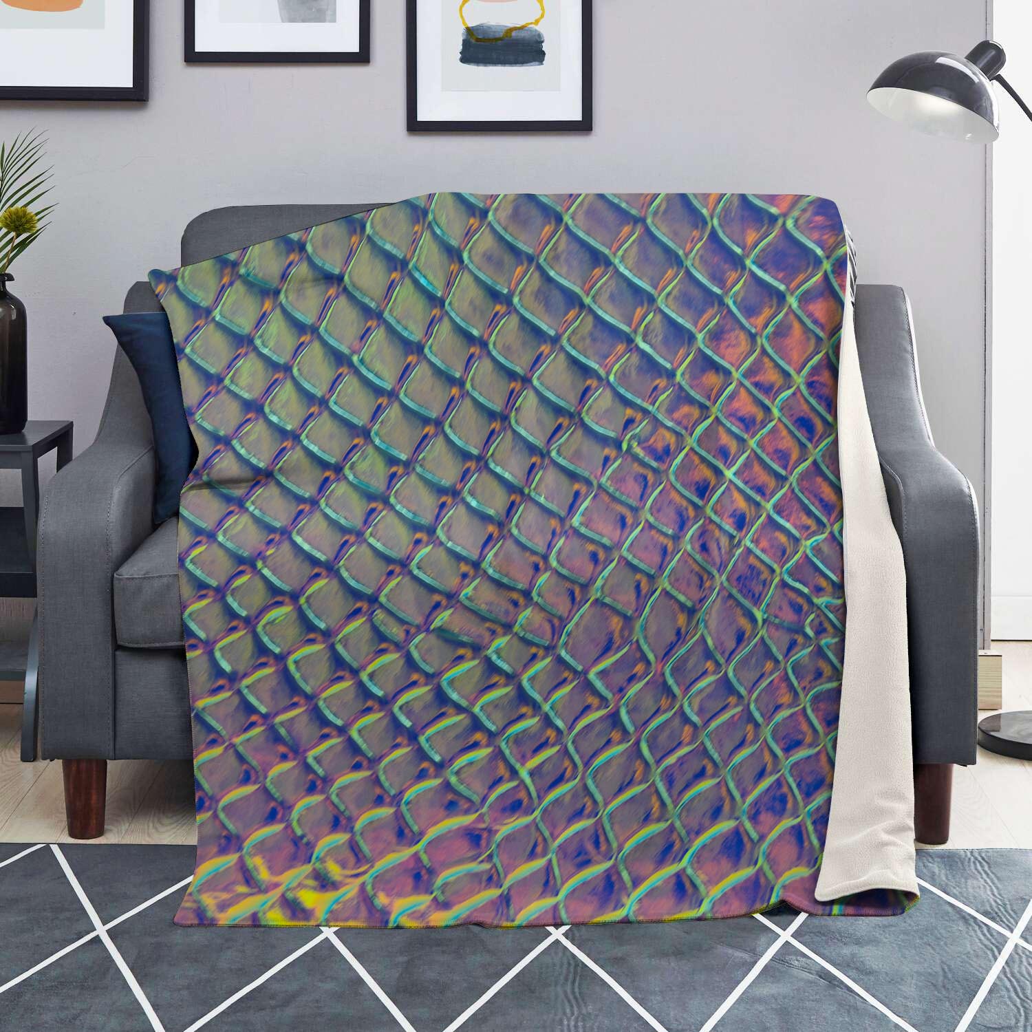 Holographic Snakeskin Print Blanket-grizzshop