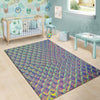 Holographic Snakeskin Print Floor Mat-grizzshop