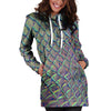 Holographic Snakeskin Print Hoodie Dress-grizzshop