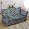 Holographic Snakeskin Print Loveseat Cover-grizzshop