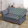 Holographic Snakeskin Print Loveseat Cover-grizzshop