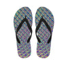 Holographic Snakeskin Print Men's Flip Flops-grizzshop