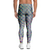 Holographic Snakeskin Print Men's Leggings-grizzshop