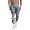 Holographic Snakeskin Print Men's Leggings-grizzshop