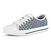 Holographic Snakeskin Print Men's Low Top Shoes-grizzshop