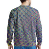 Holographic Snakeskin Print Men's Sweatshirt-grizzshop