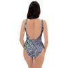 Holographic Snakeskin Print One Piece Swimsuite-grizzshop