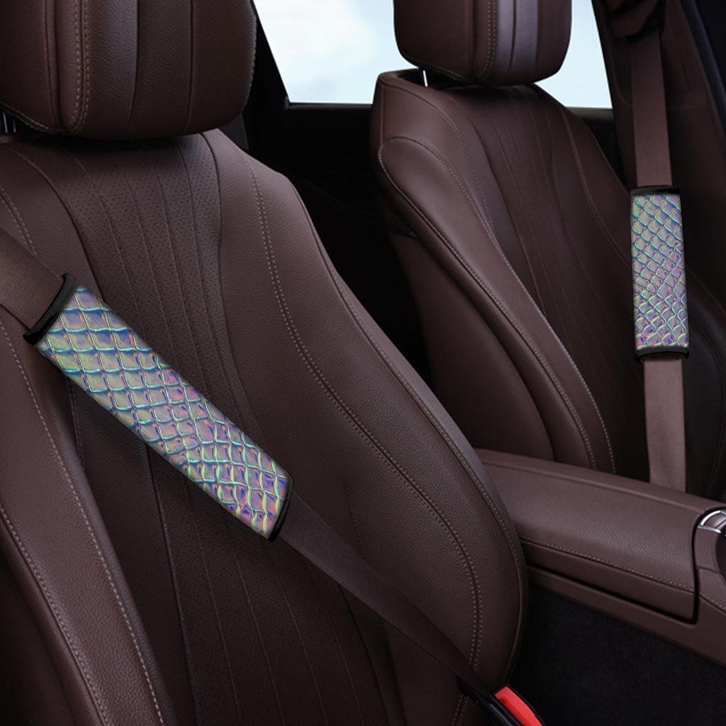 Holographic Snakeskin Print Seat Belt Cover-grizzshop