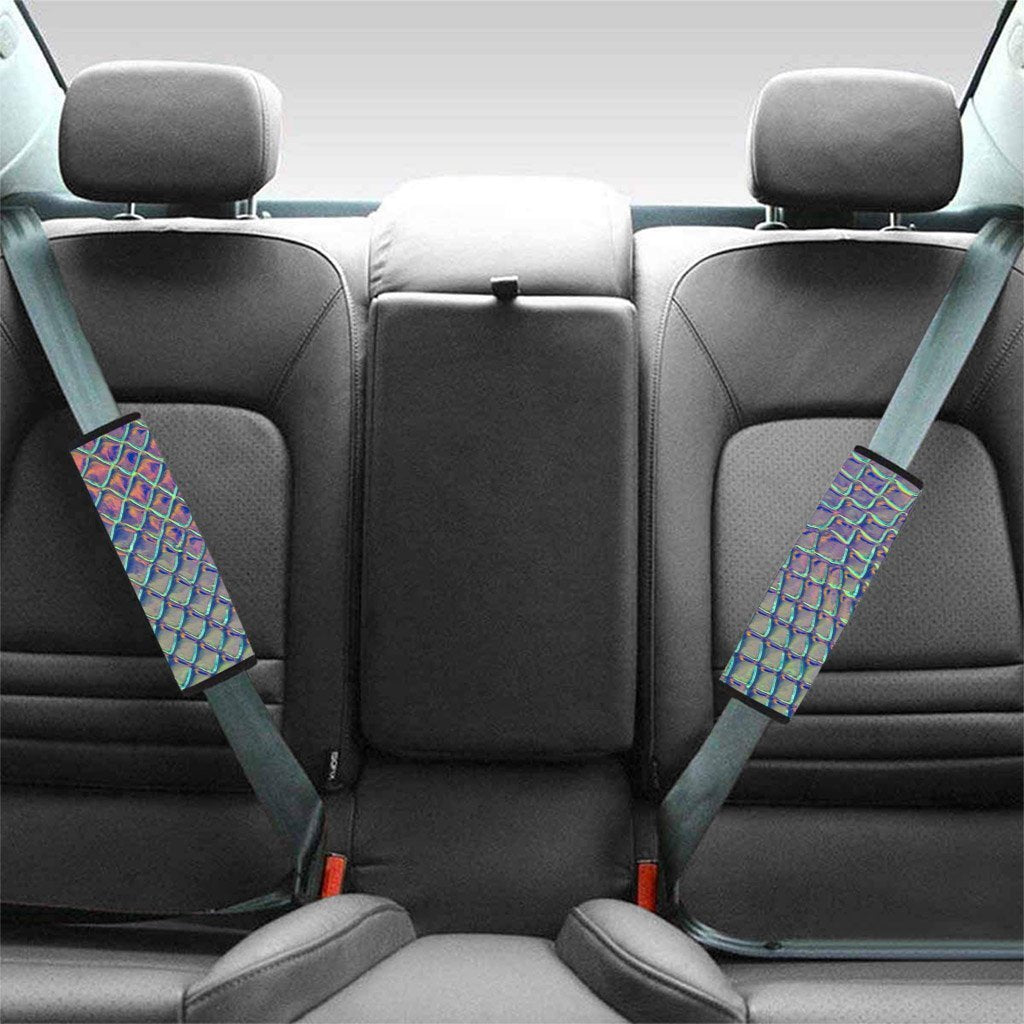 Holographic Snakeskin Print Seat Belt Cover-grizzshop