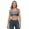 Holographic Snakeskin Print Sports Bra-grizzshop