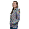 Holographic Snakeskin Print Women's Hoodie-grizzshop