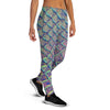 Holographic Snakeskin Print Women's Joggers-grizzshop