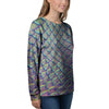 Holographic Snakeskin Print Women's Sweatshirt-grizzshop