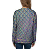 Holographic Snakeskin Print Women's Sweatshirt-grizzshop