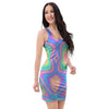 Holographic Trippy Bodycon Dress-grizzshop