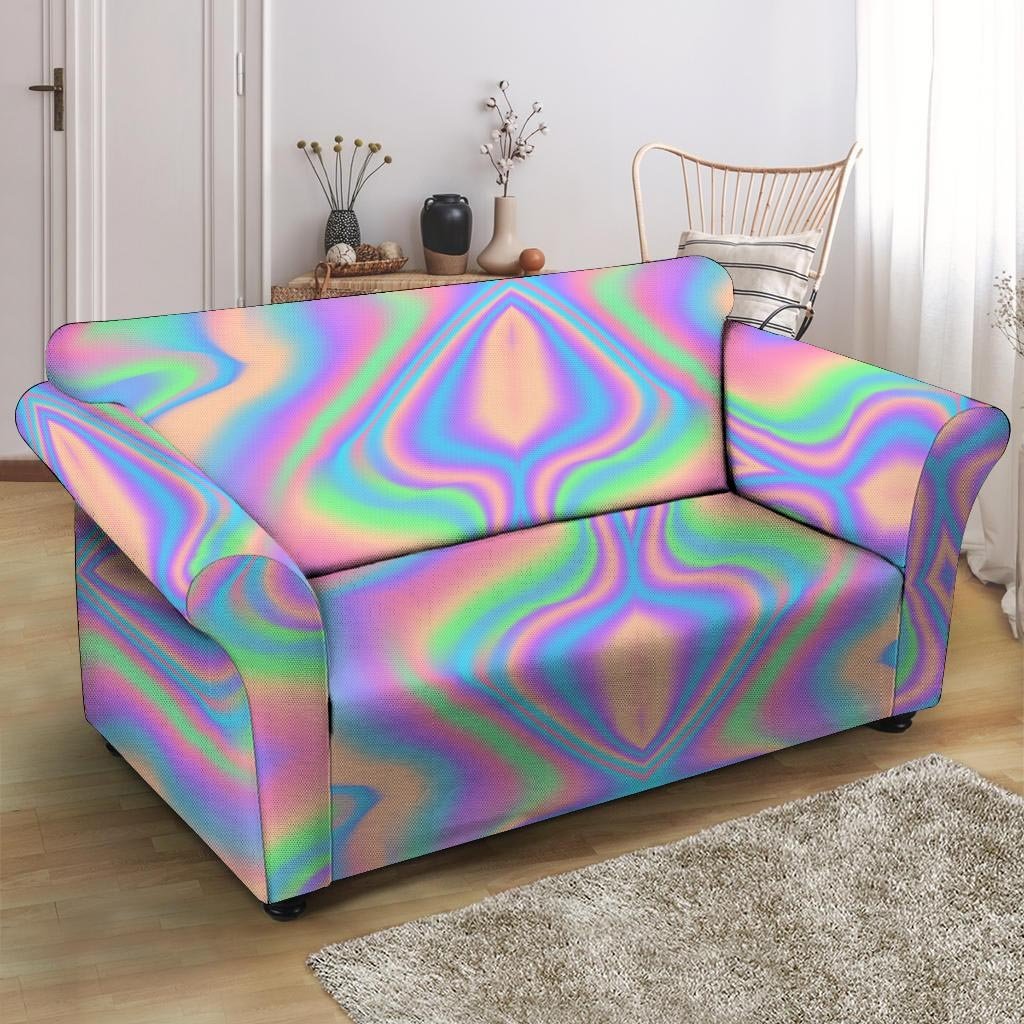 Holographic Trippy Loveseat Cover-grizzshop