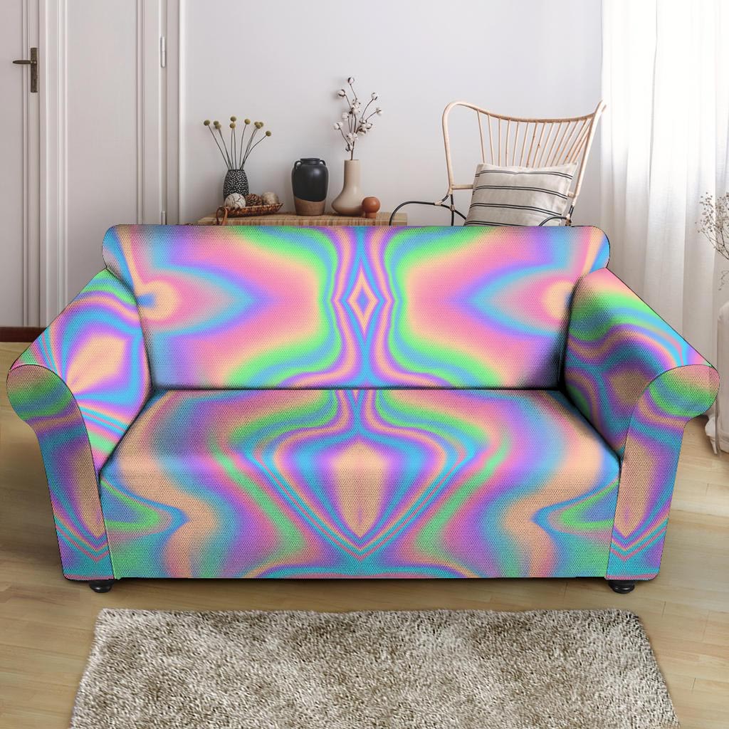 Holographic Trippy Loveseat Cover-grizzshop