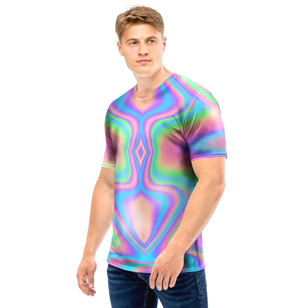 Holographic Trippy Men T Shirt-grizzshop