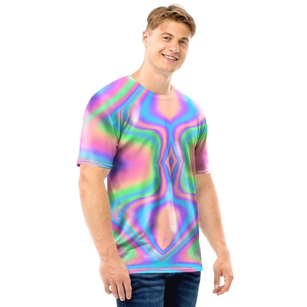 Holographic Trippy Men T Shirt-grizzshop