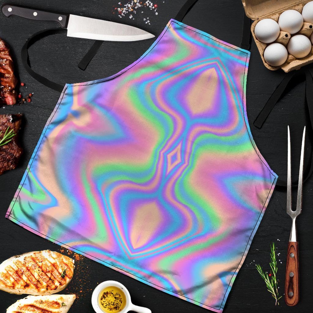 Holographic Trippy Men's Apron-grizzshop