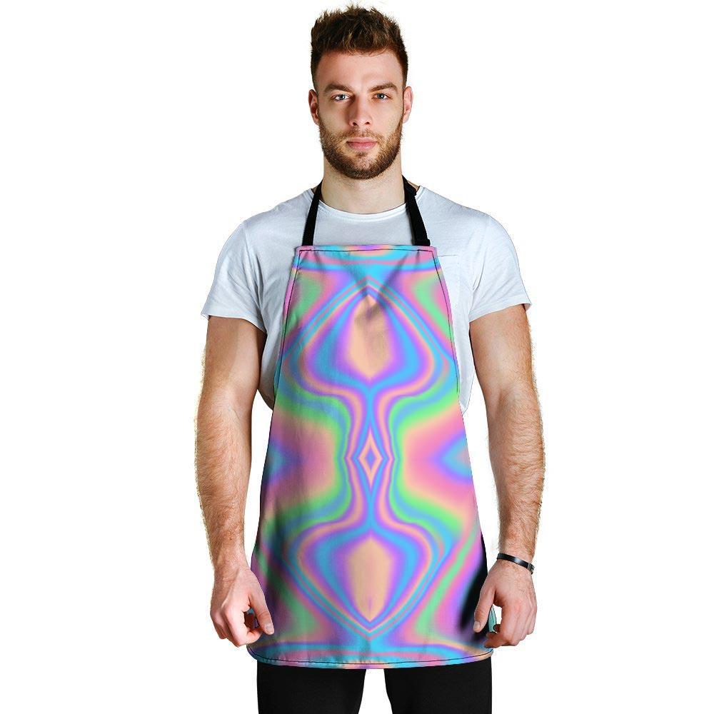 Holographic Trippy Men's Apron-grizzshop