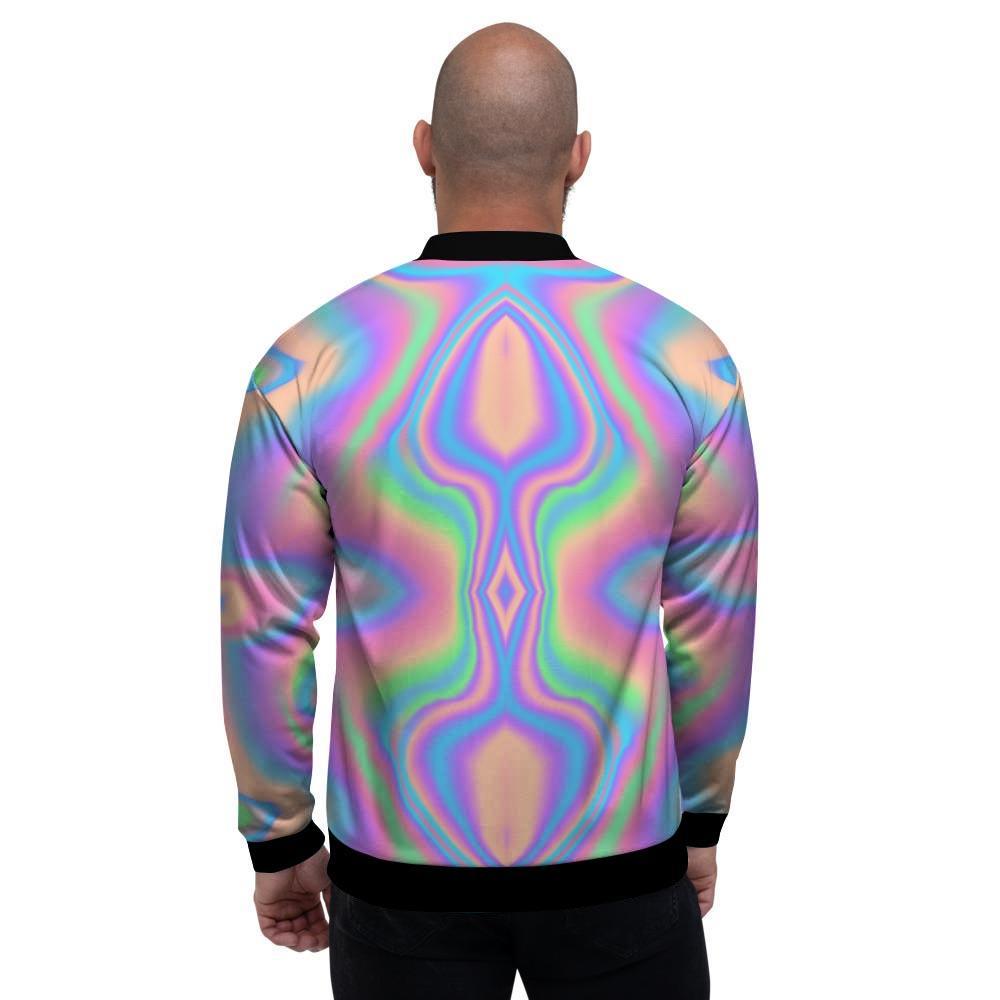 Holographic Trippy Men's Bomber Jacket-grizzshop