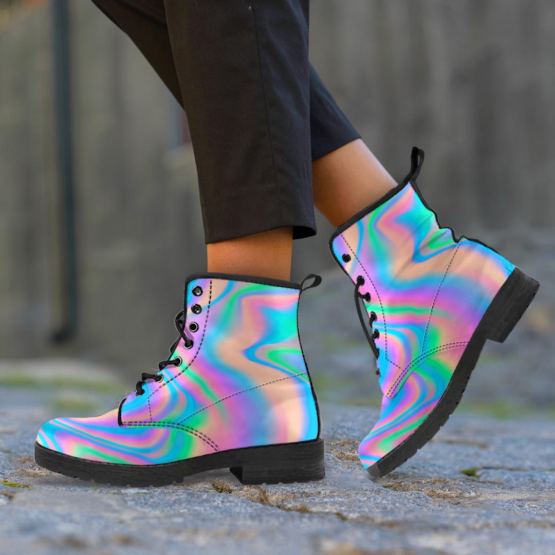 Holographic Trippy Men's Boots-grizzshop