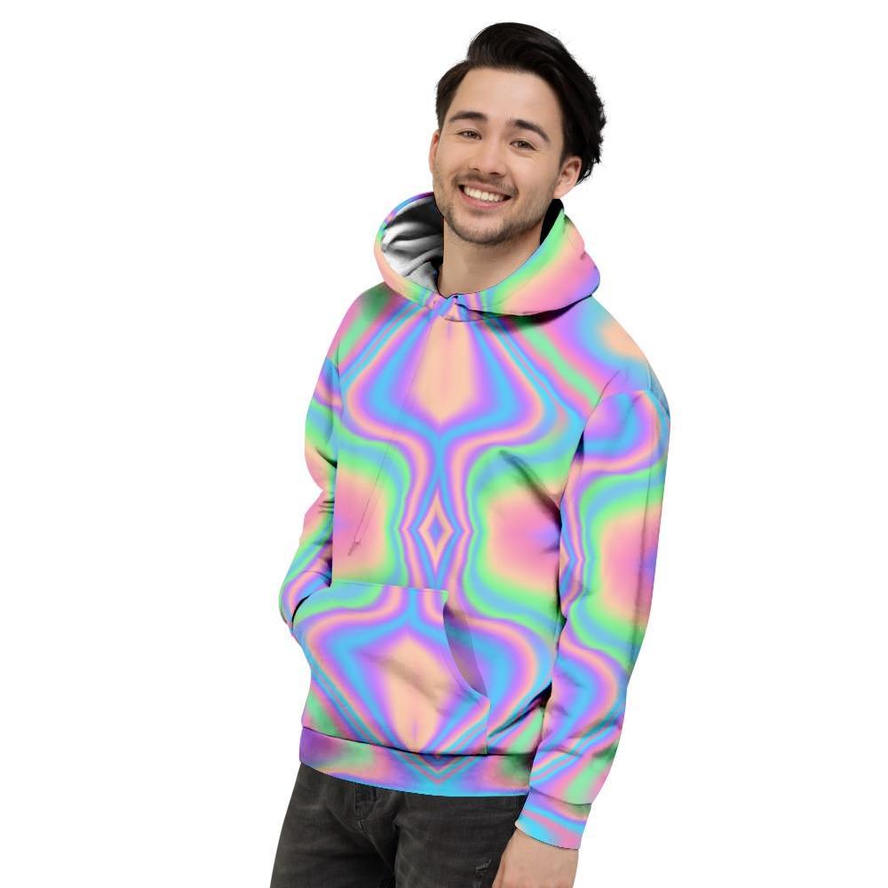 Holographic Trippy Men's Hoodie-grizzshop