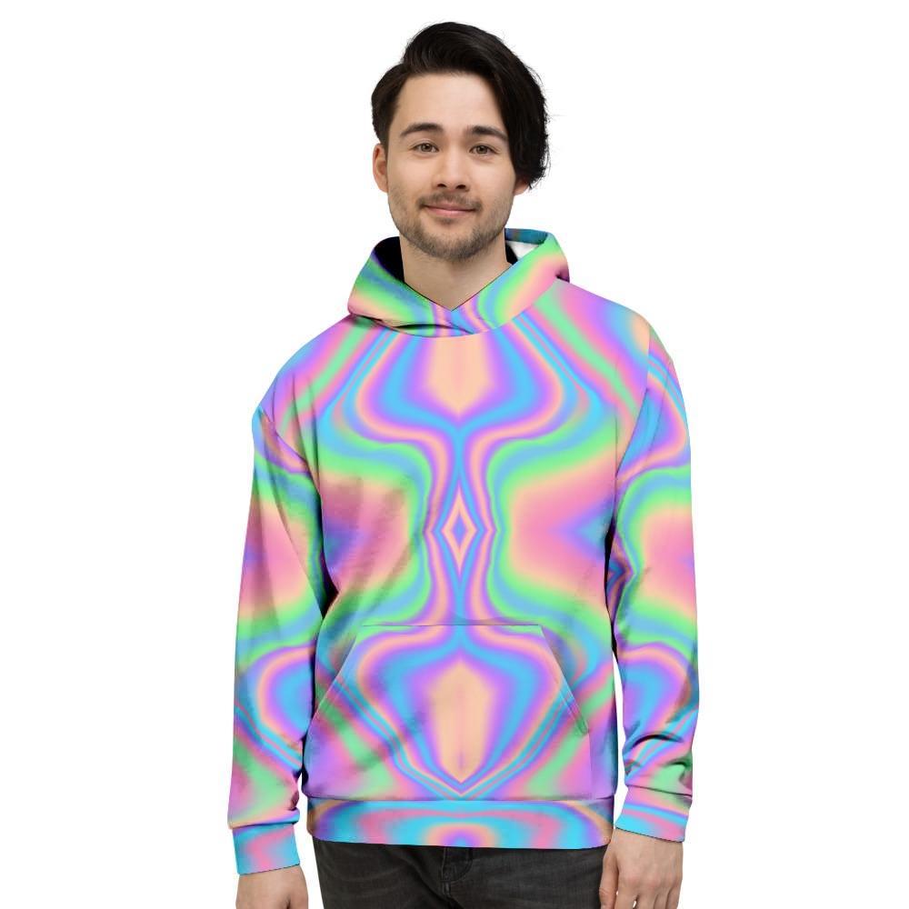 Holographic Trippy Men's Hoodie-grizzshop