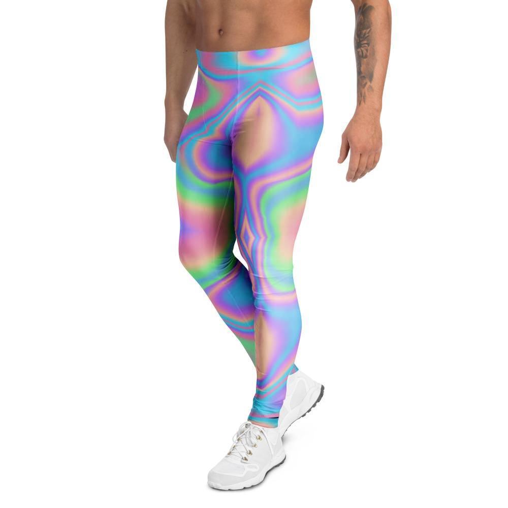 Holographic Trippy Men's Leggings-grizzshop