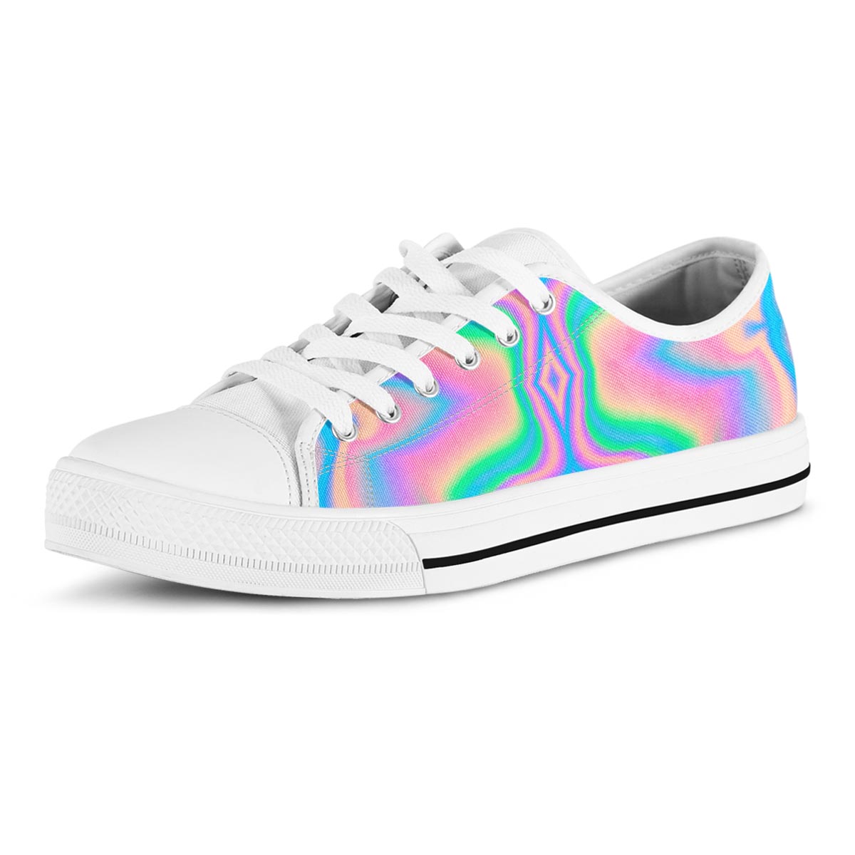 Holographic Trippy Men's Low Top Shoes-grizzshop