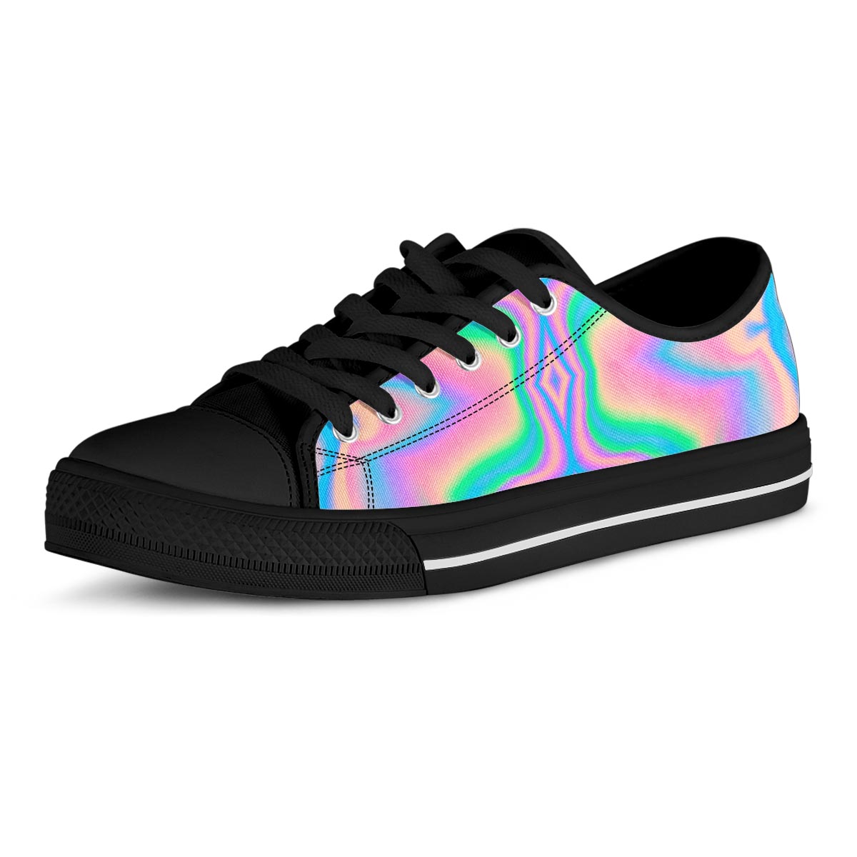 Holographic Trippy Men's Low Top Shoes-grizzshop