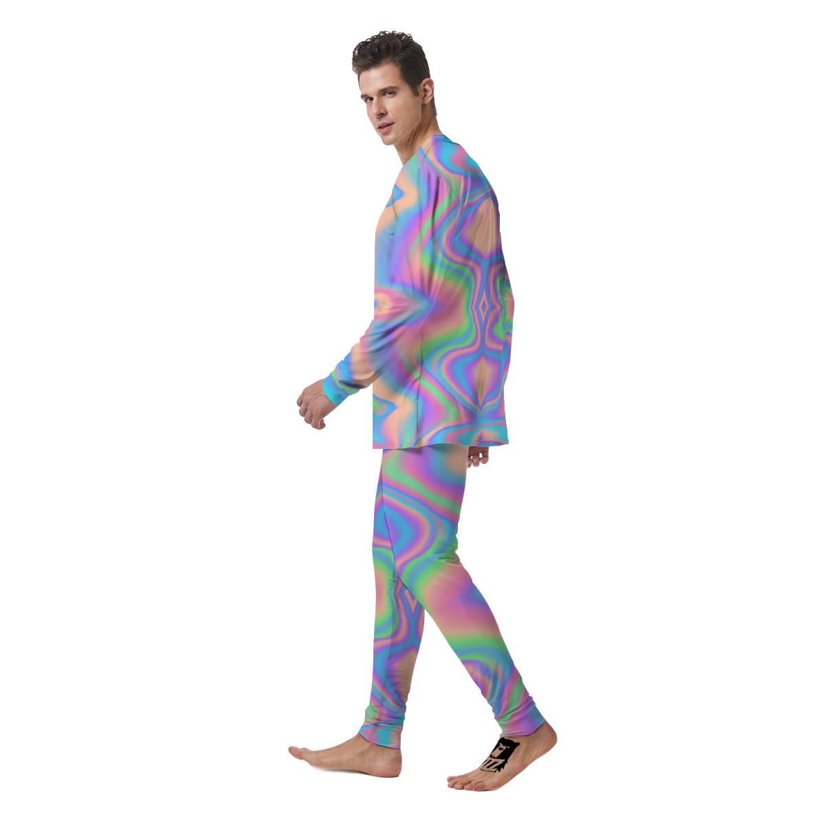 Holographic Trippy Men's Pajamas-grizzshop