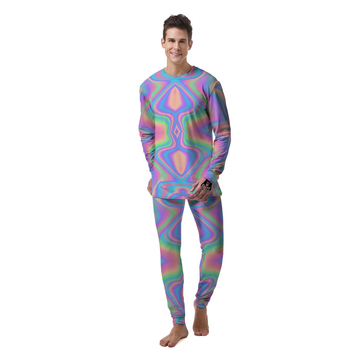 Holographic Trippy Men's Pajamas-grizzshop