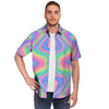 Holographic Trippy Men's Short Sleeve Shirt-grizzshop