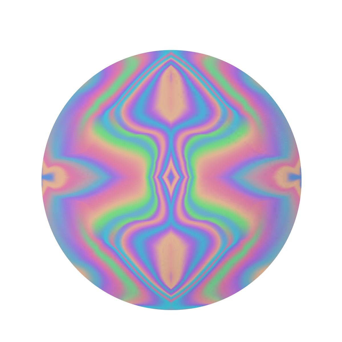 Holographic Trippy Round Rug-grizzshop