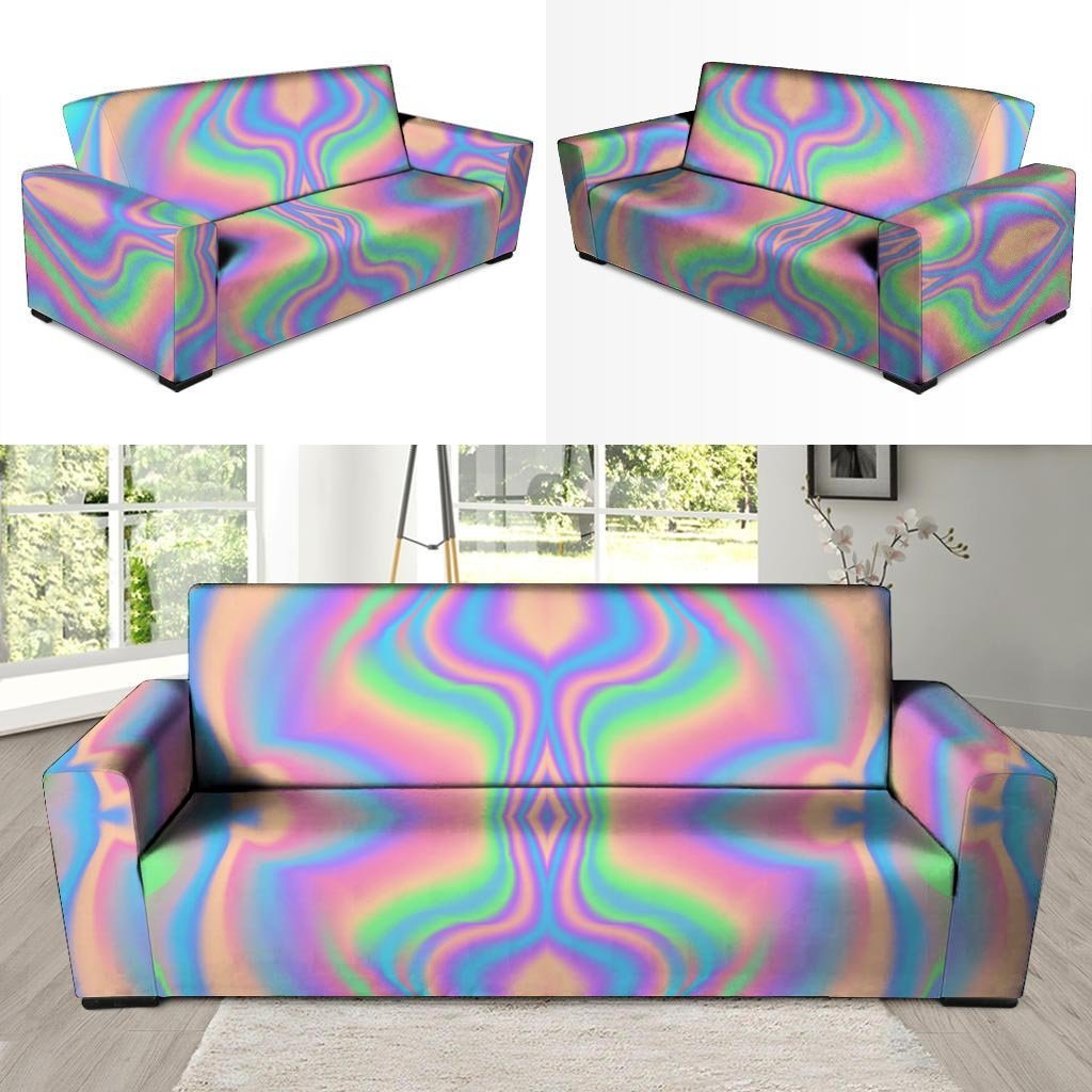 Holographic Trippy Sofa Cover-grizzshop