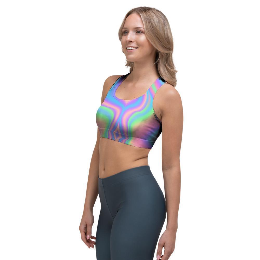 Holographic Trippy Sports Bra-grizzshop