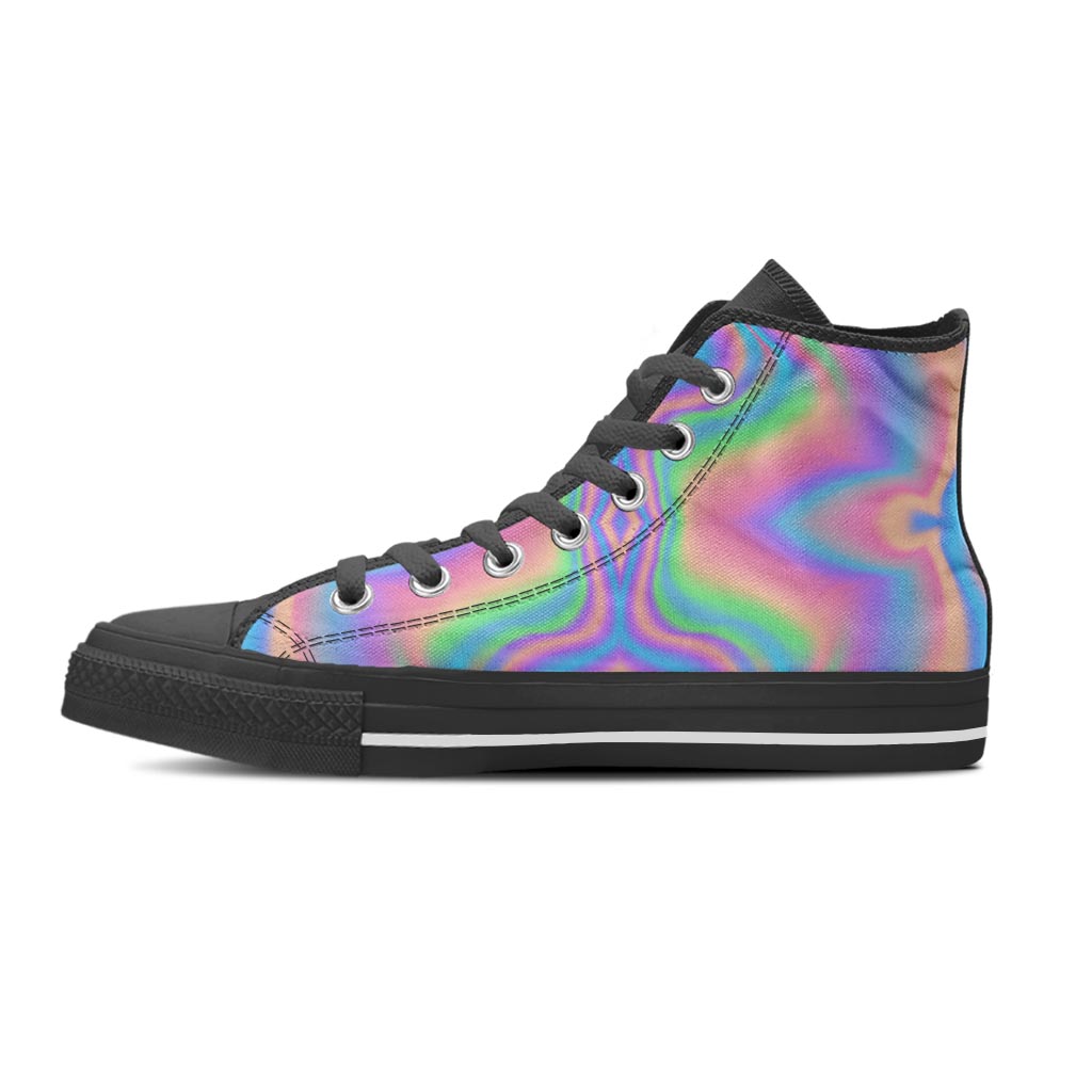 Holographic Trippy Women's High Top Shoes-grizzshop