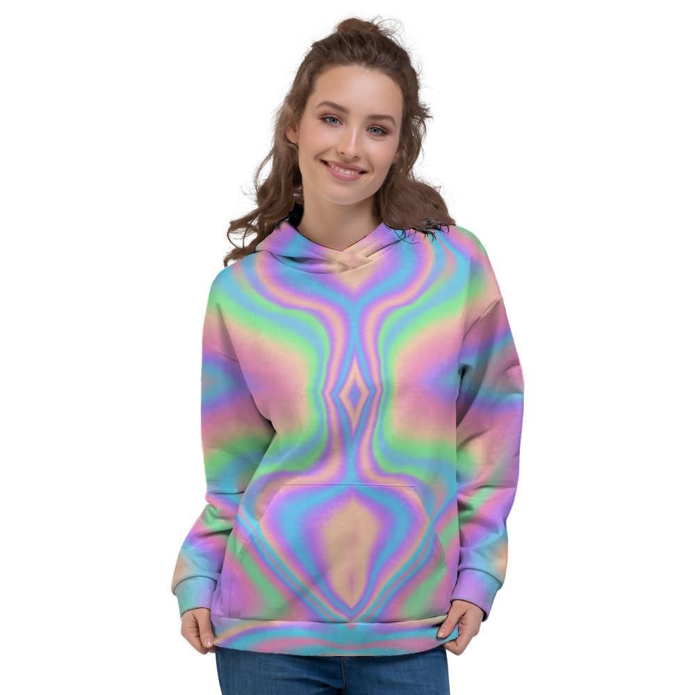 Holographic Trippy Women's Hoodie-grizzshop