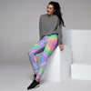 Holographic Trippy Women's Joggers-grizzshop