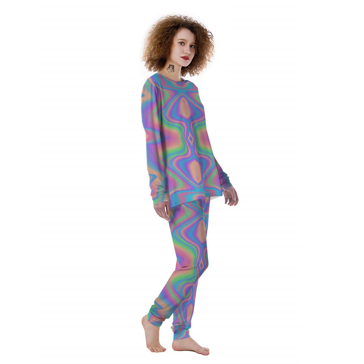 Holographic Trippy Women's Pajamas-grizzshop